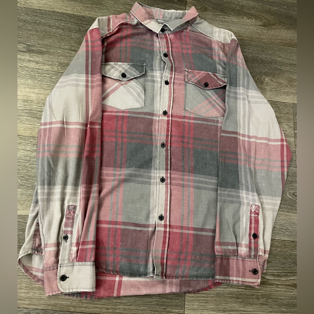 Plaid button down shirt